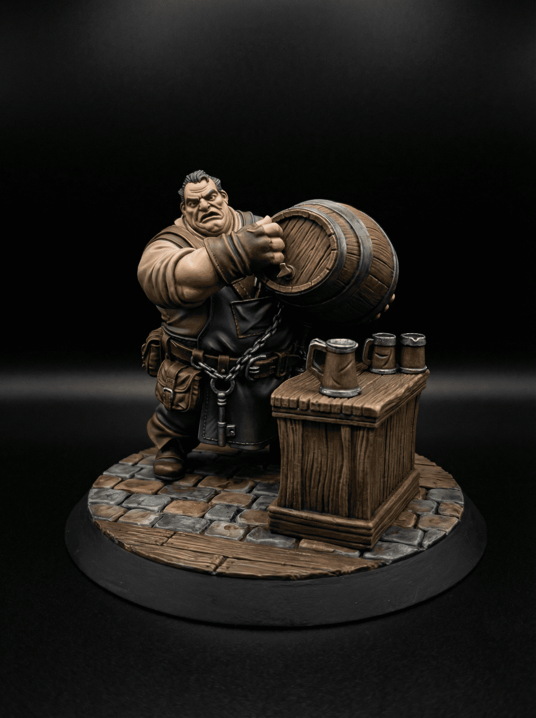 FREE NPC Barkeep Fantasy Miniatures 32mm STL for TTRPG