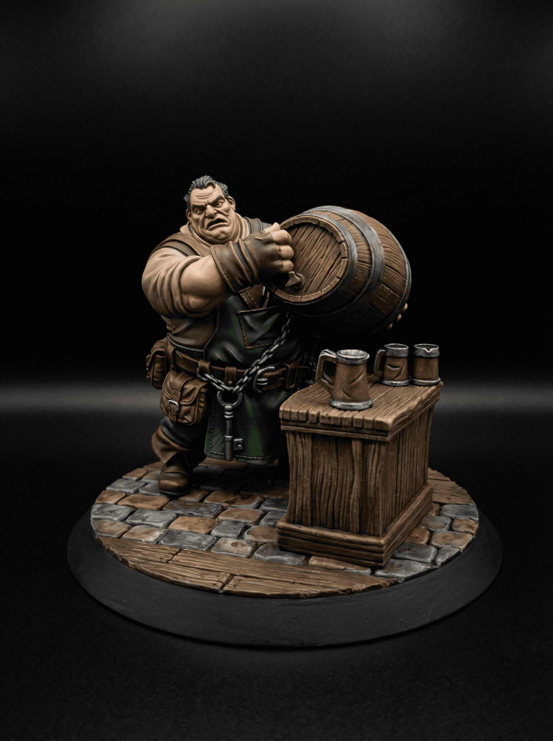 FREE NPC Barkeep Fantasy Miniatures 32mm STL for TTRPG