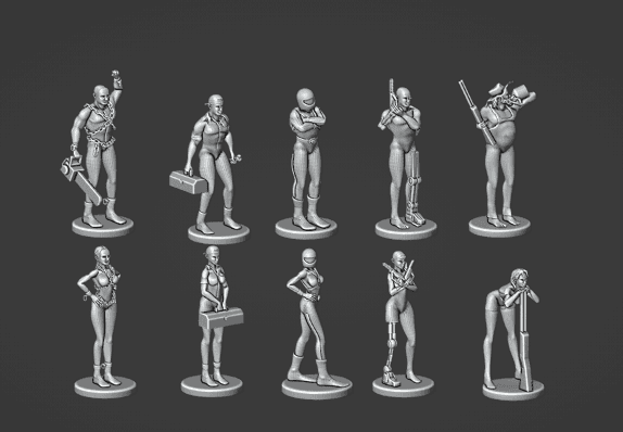 Gaslands People Posing Set