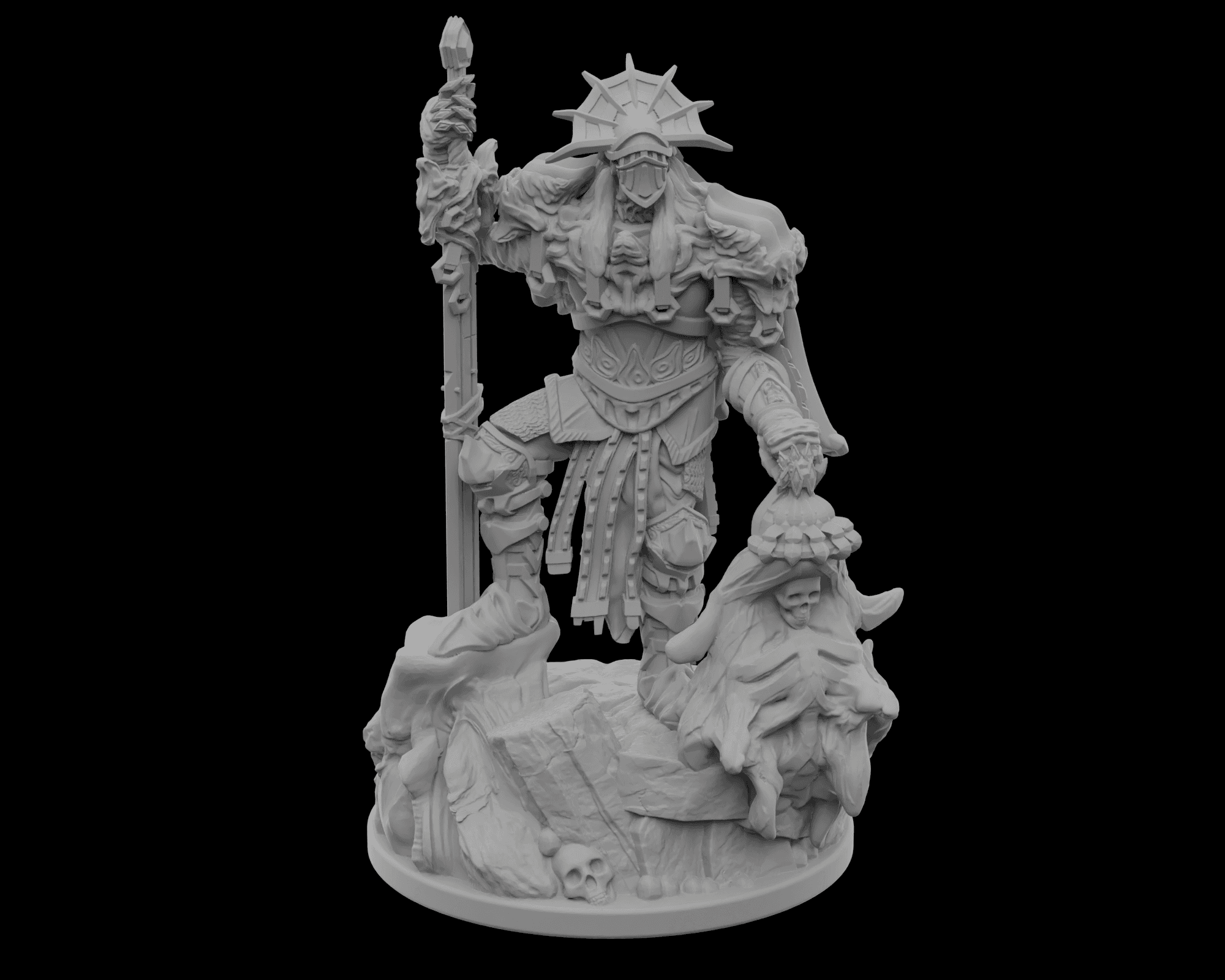 ⚔️ Crimson Warden – V2 - Dark Fantasy Boss Miniature