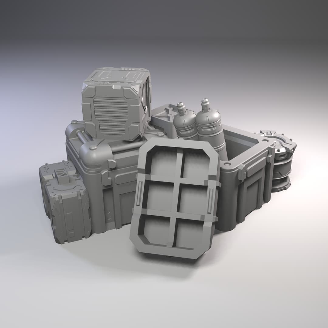 Space Hangar Barricades v.2