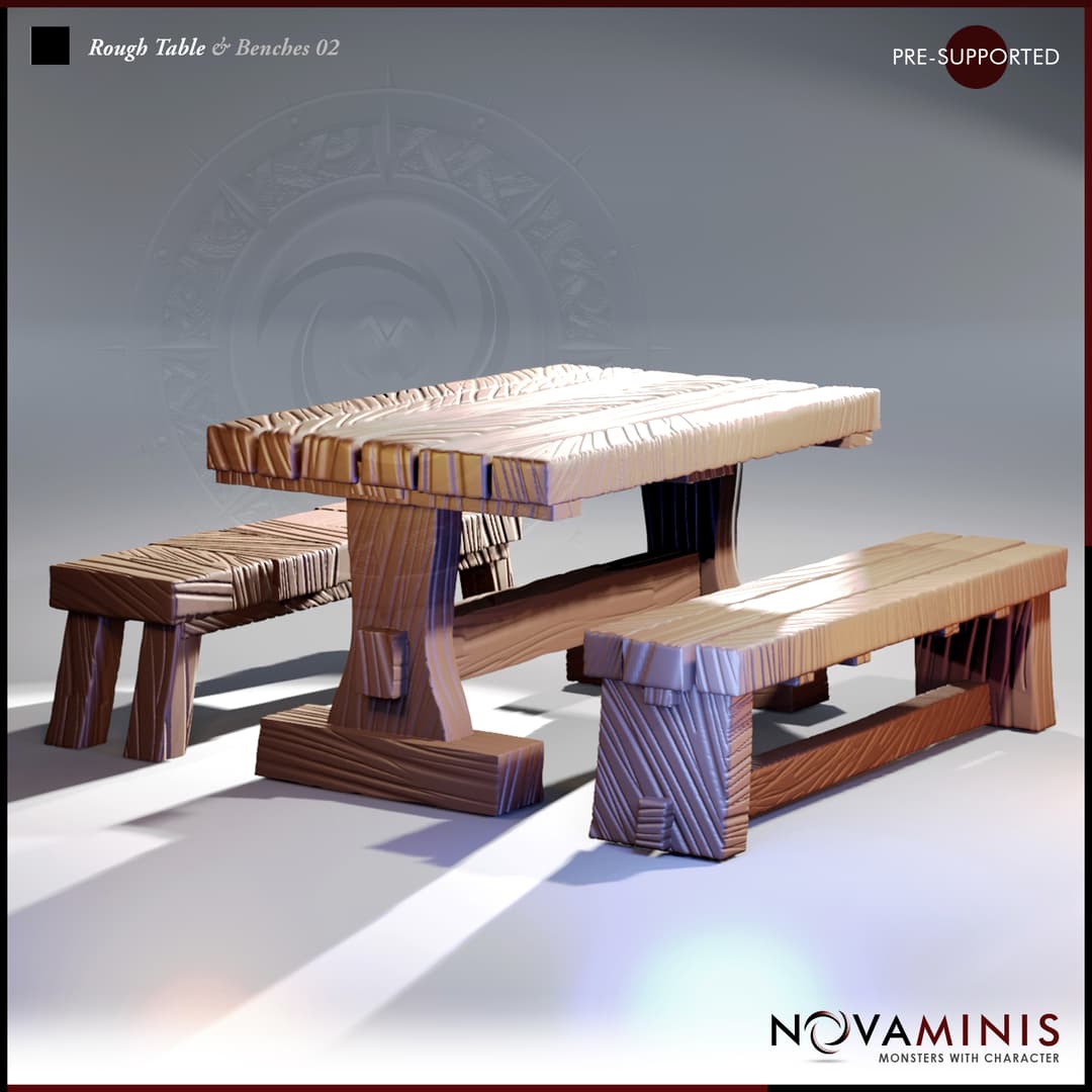 Rough Table & Benches 02