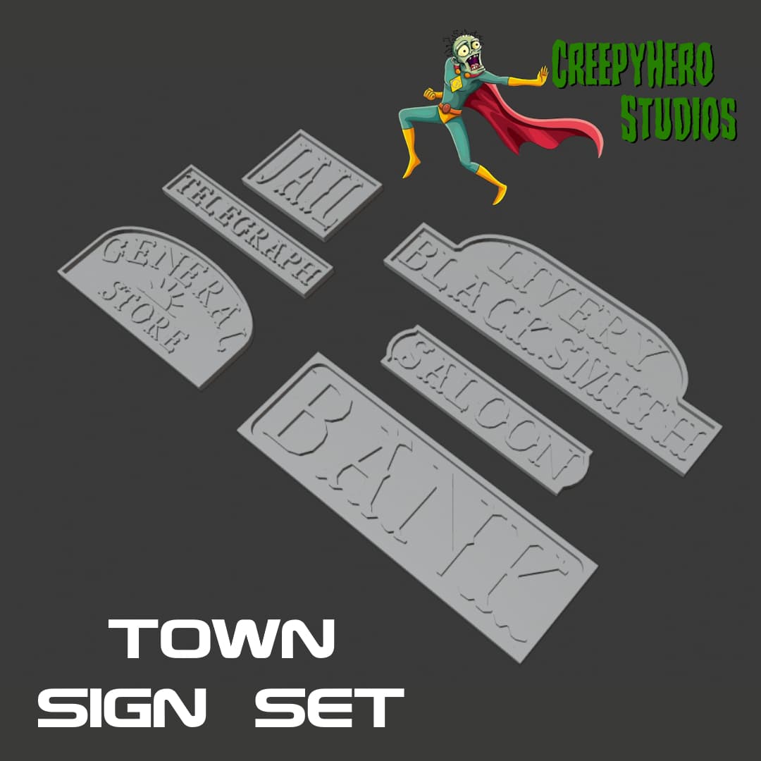 Early American Town Sign Set