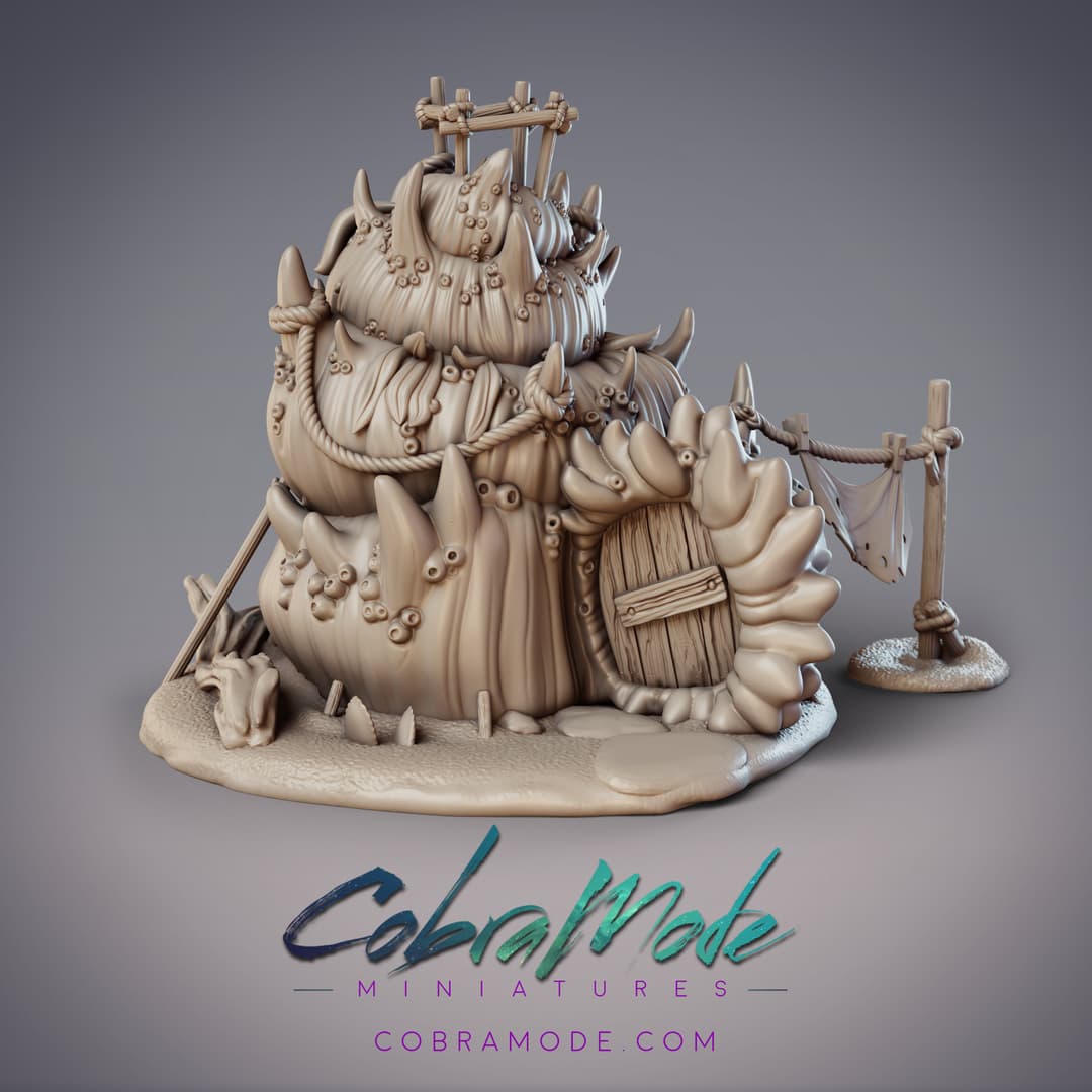 Seashell House Large Scatter Terrain (Pre-supported)