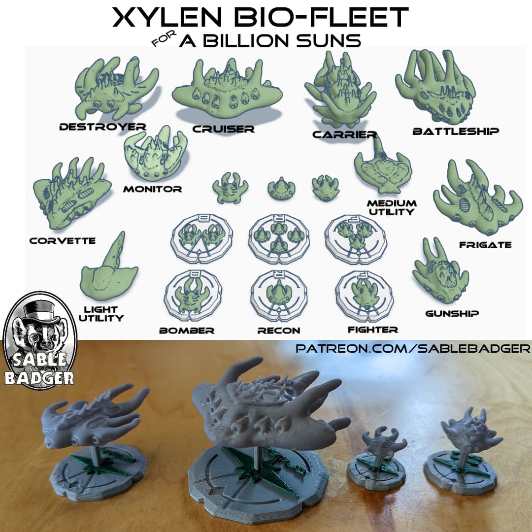 A Billion Suns - The Xylen Fleet of Bio-Organic Spaceships