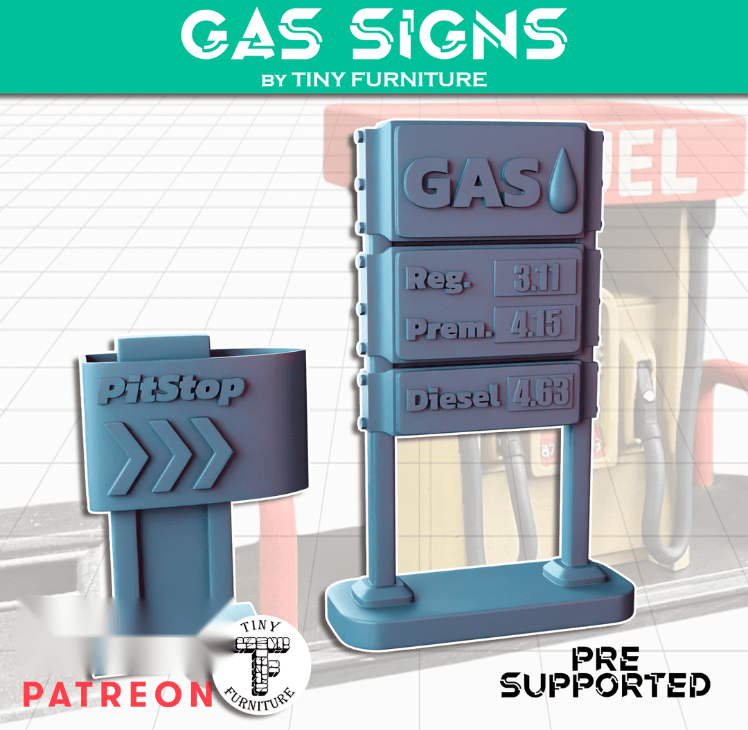 Gas station signs
