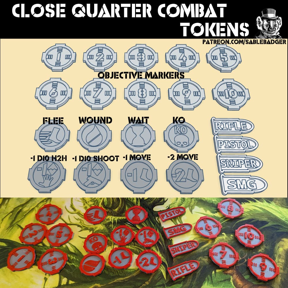 Game Tokens Project - Close Quarters Combat