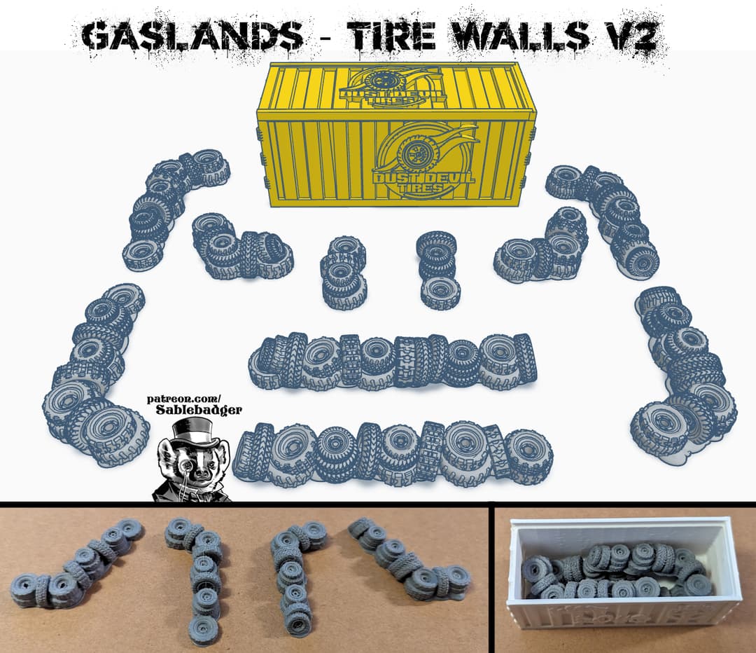 Gaslands - Tire Walls terrain