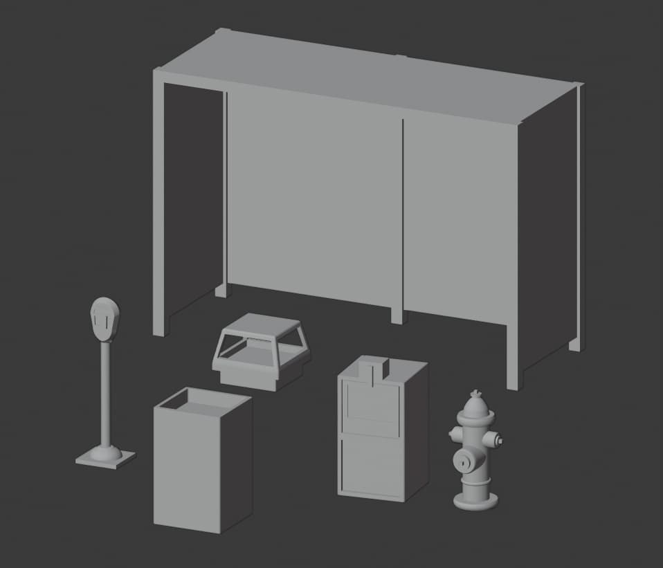 Bus Stop Set