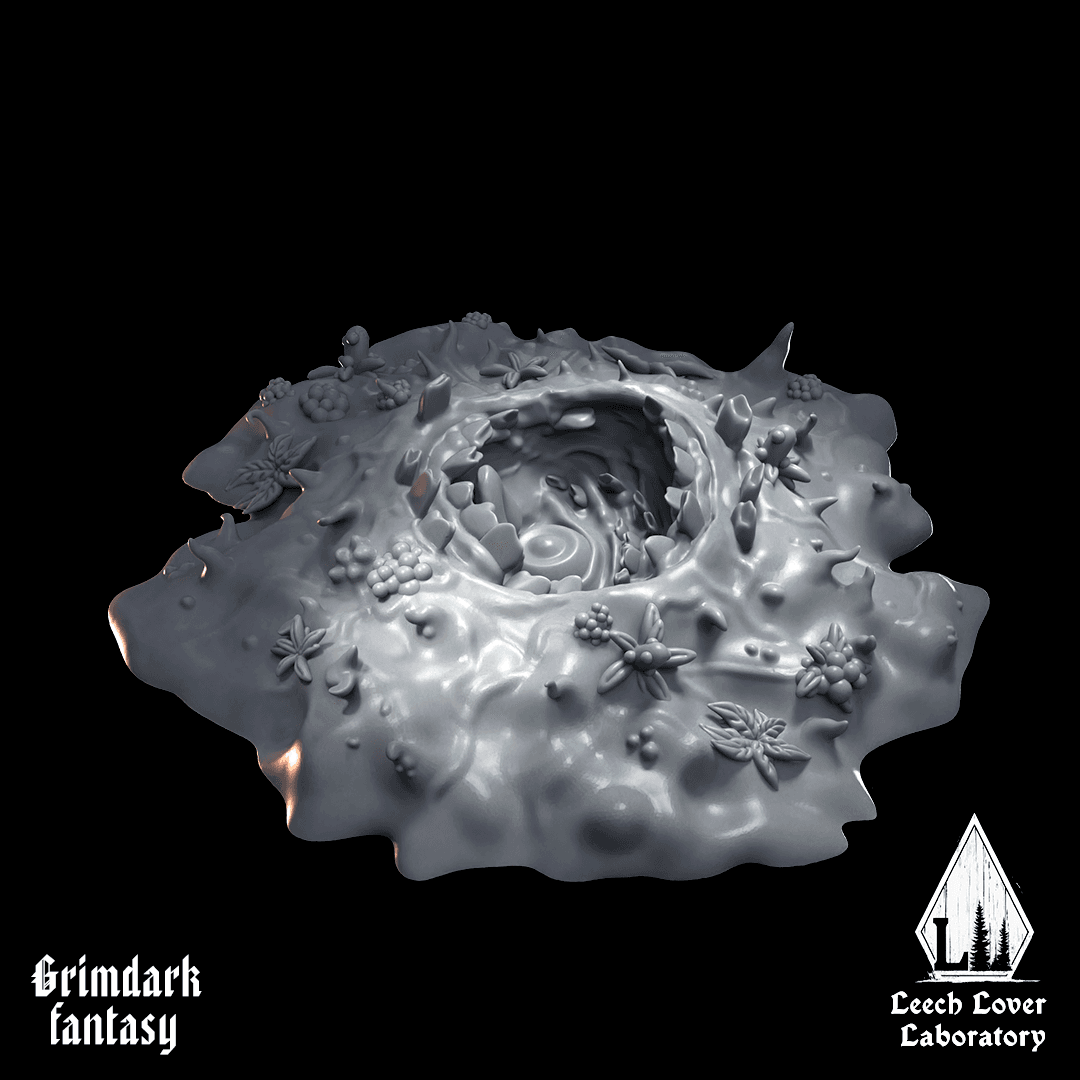 Dangerous terrain piece for miniature-agnostic grimdark wargames