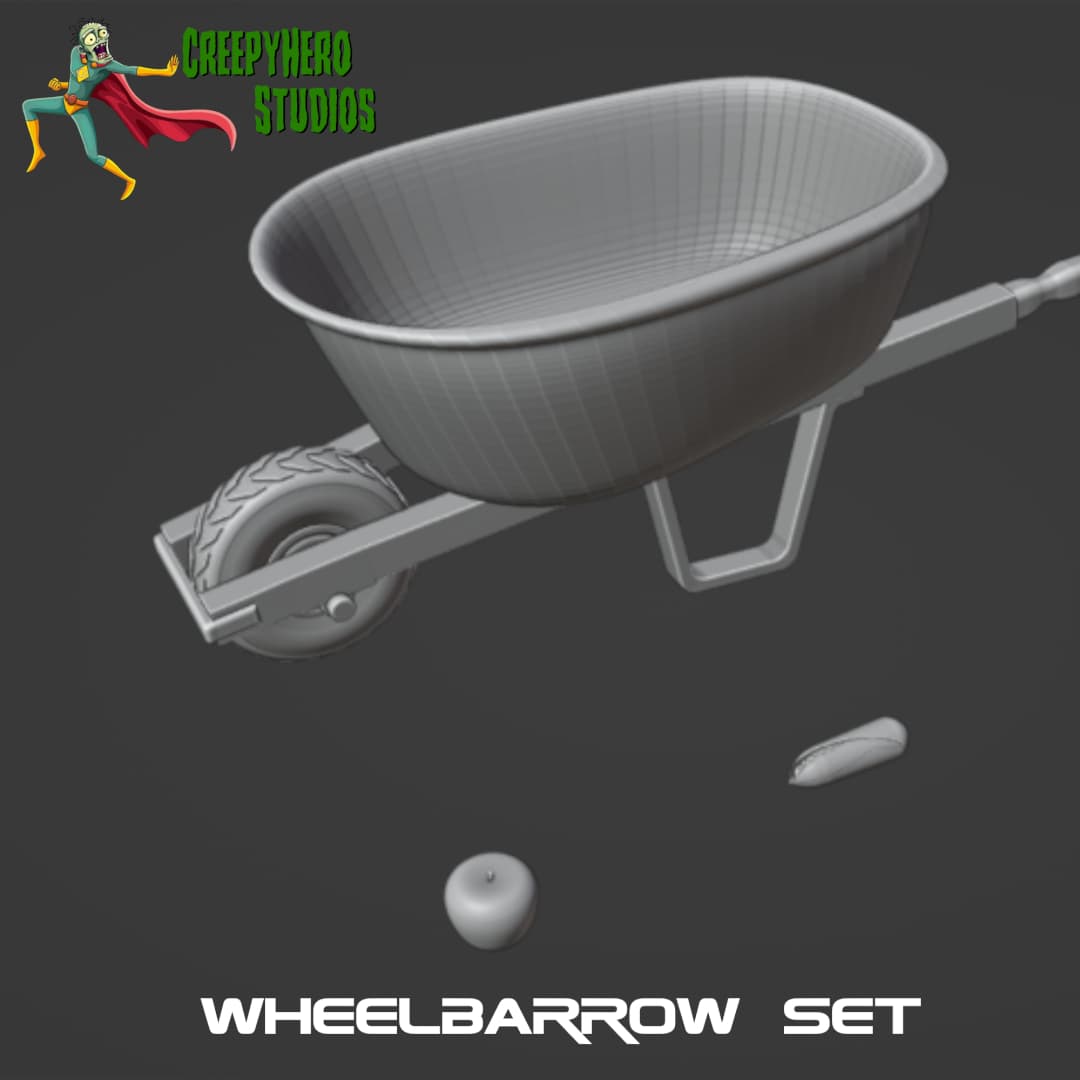 28mm Modern Wheelbarrow Set