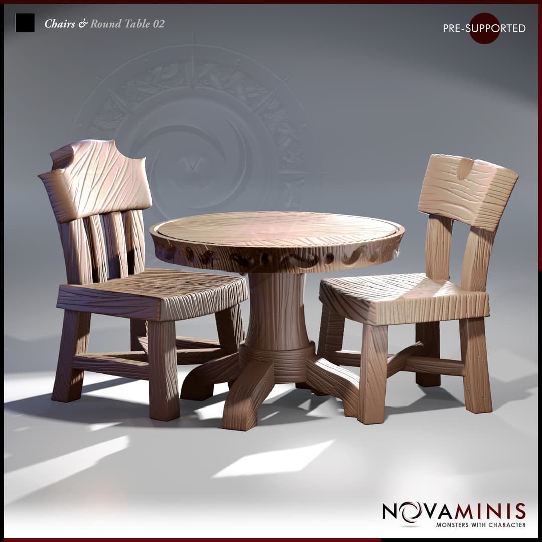 Chairs & Round Table 02