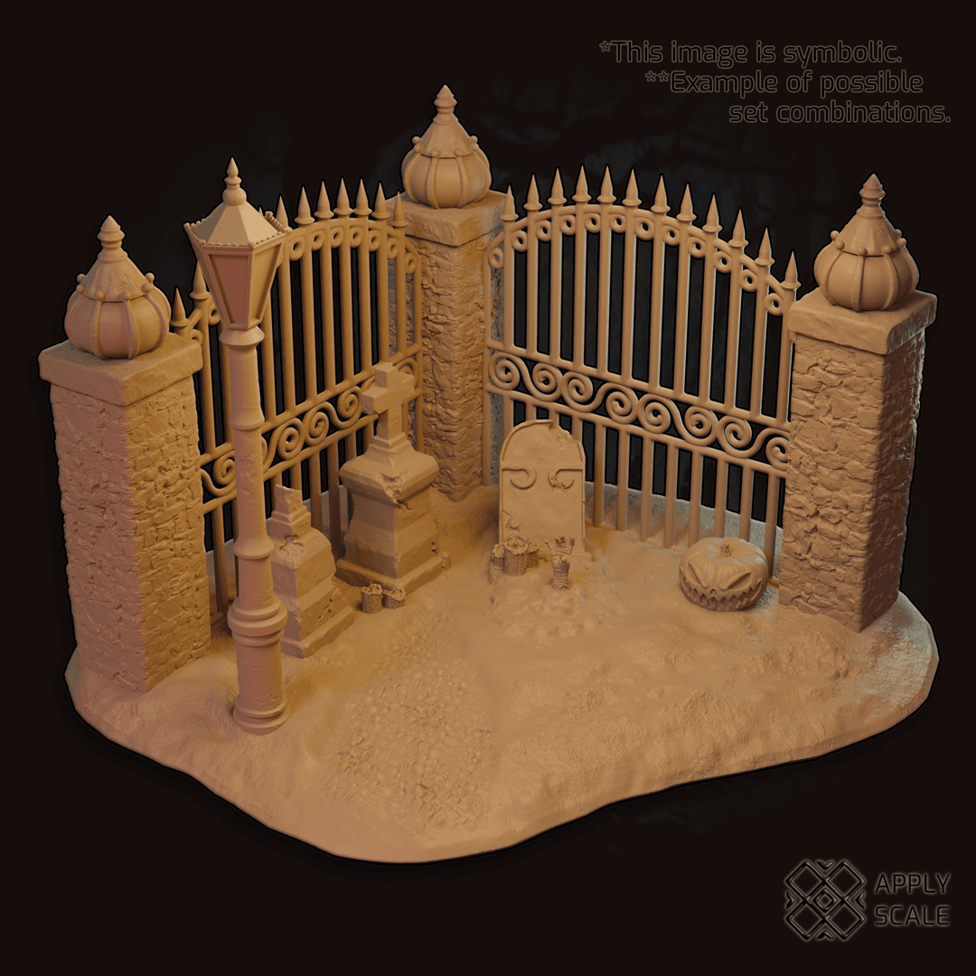 Halloween graveyard basing bits and miniatures