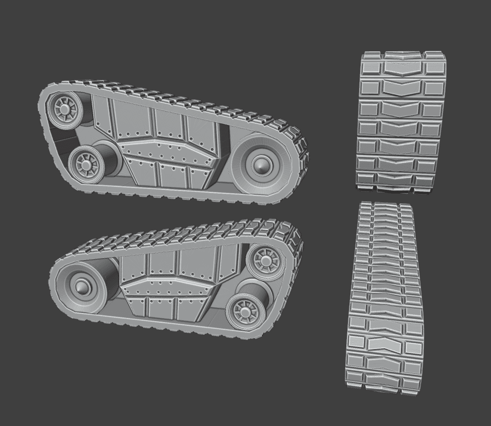 Gaslands Heavy Armored Angled Tread Set