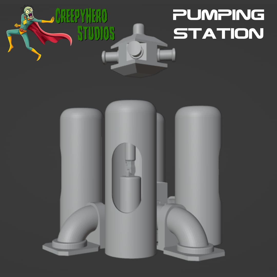 Science Fiction Fuel Pumping Station