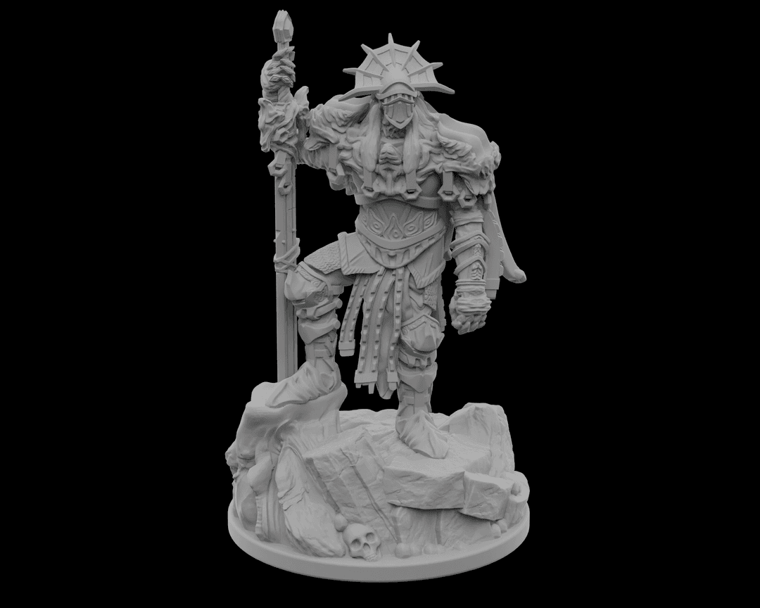 ⚔️ Crimson Warden – V5 - Dark Fantasy Boss Miniature