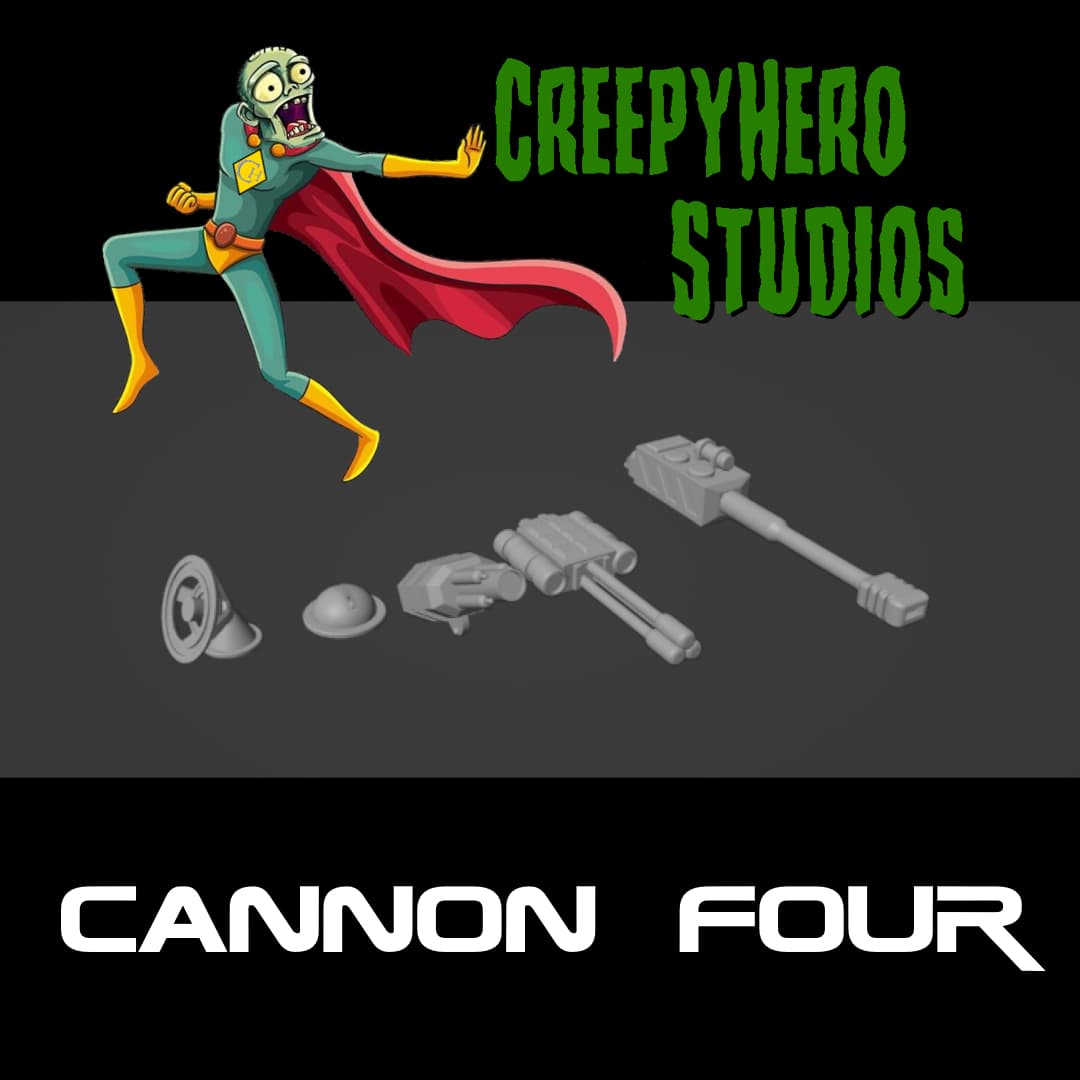 Gaslands Cannon Four Set