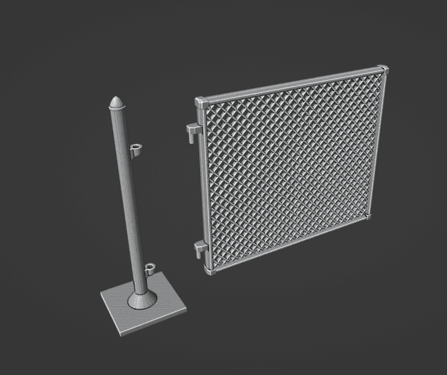 Modern Chain-link Fence Gate