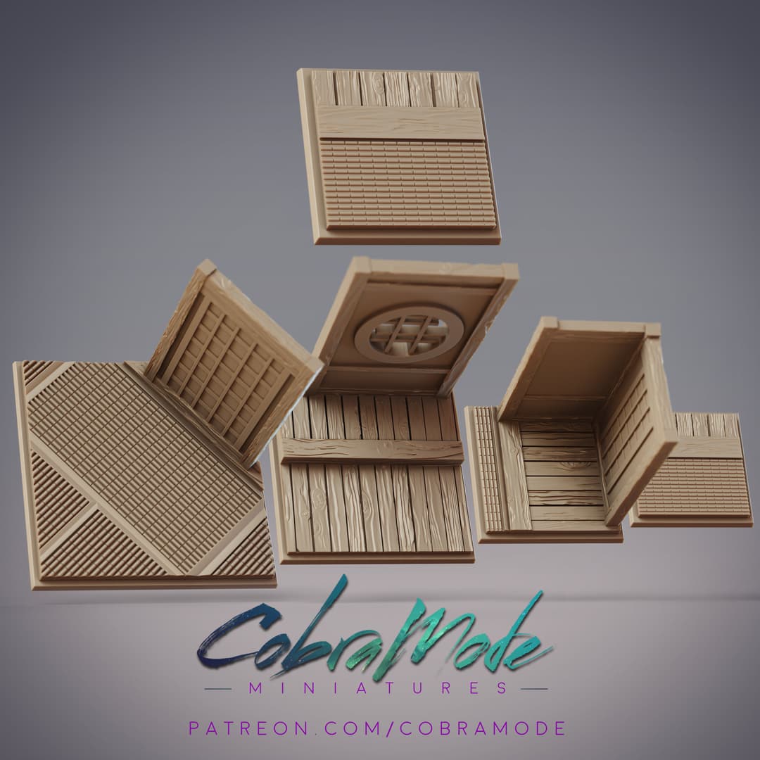Japanese Interior Square Base Pack (4pcs)