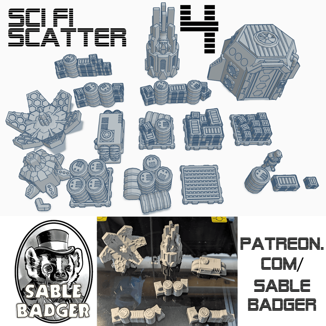 Sci Fi Scatter Terrain set 4