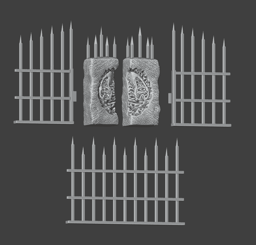Modern Dino Park Fencing Set – 3D Printable STL for Miniature Tabletop Gaming
